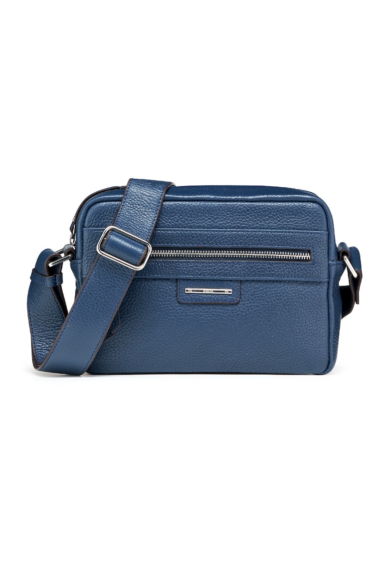 Geanta crossbody din piele Blandine - Albastru inchis
