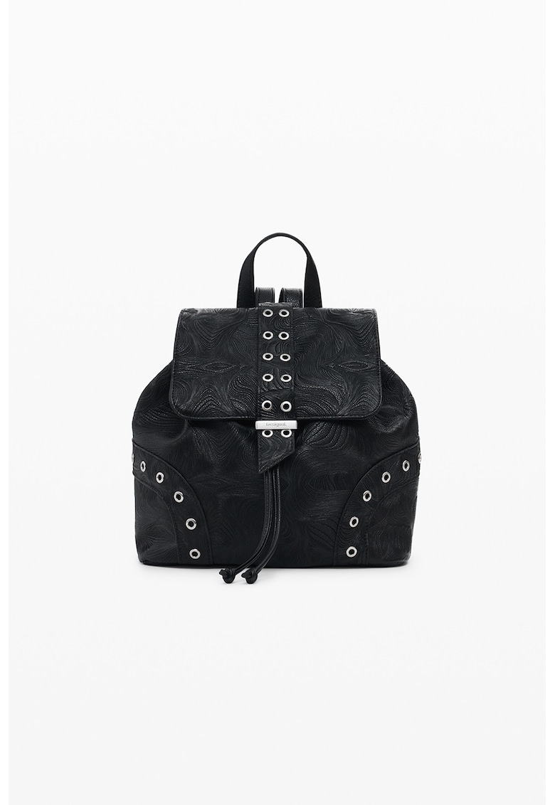 Rucsac de piele ecologica cu model - Negru