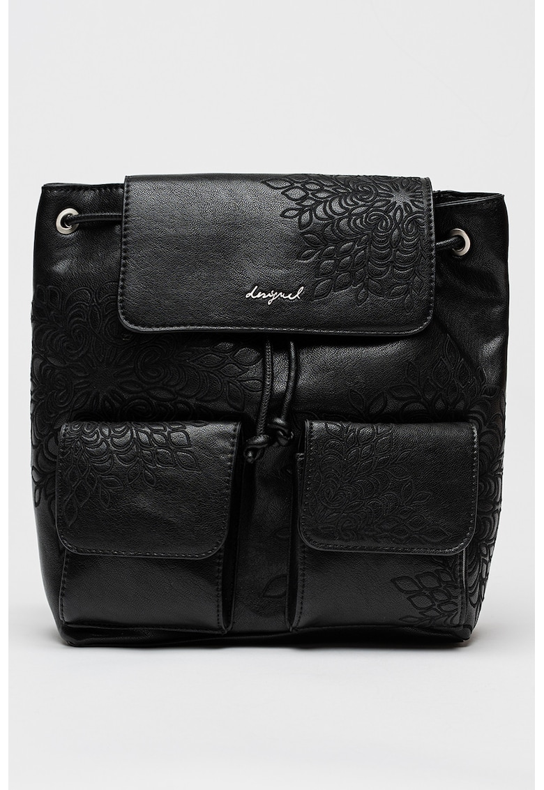 Rucsac cu detalii in relief - Negru