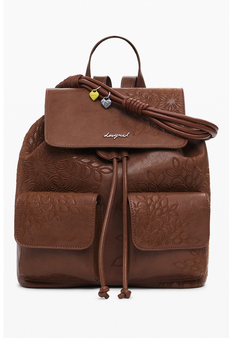 Rucsac de piele ecologica cu logo - Maro