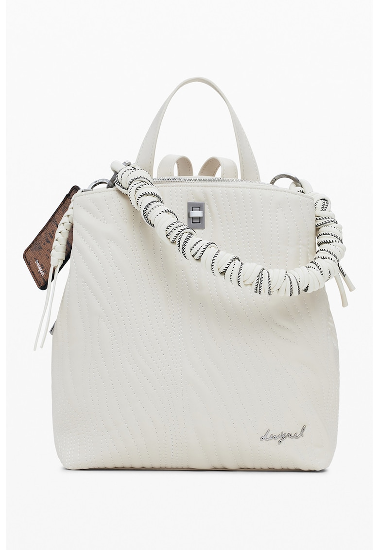 Rucsac de piele ecologica - Alb