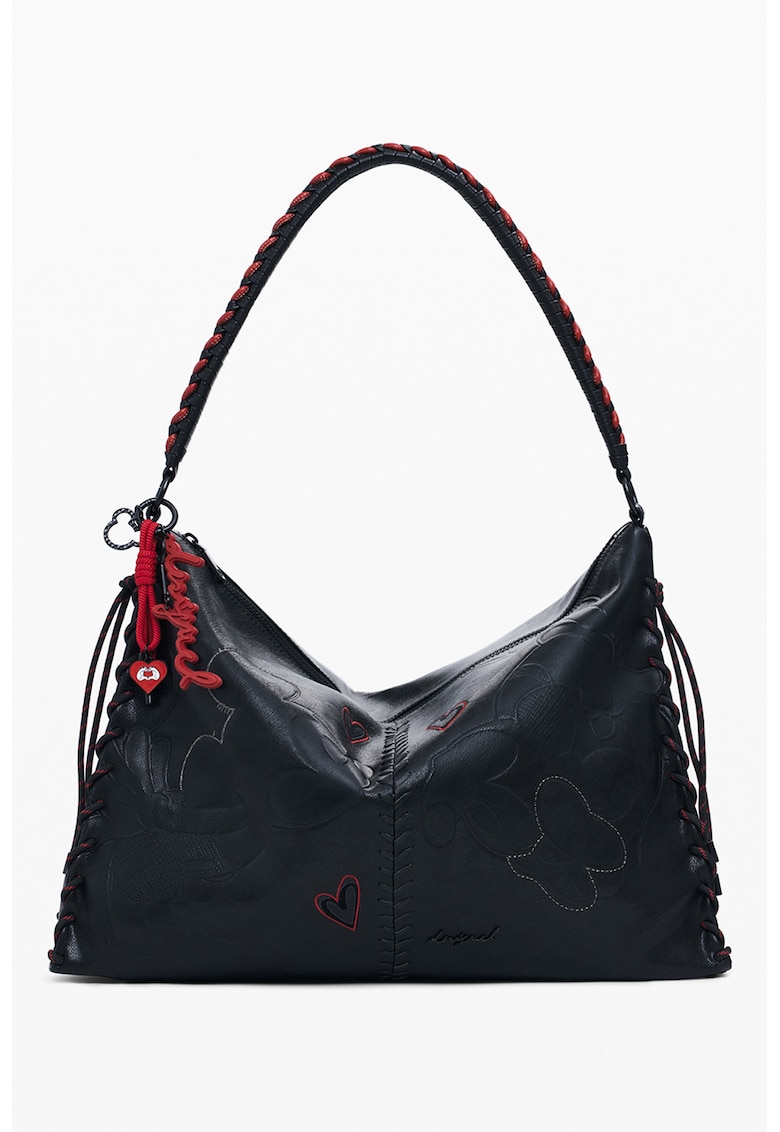 Geanta hobo din piele ecologica Disney - Negru