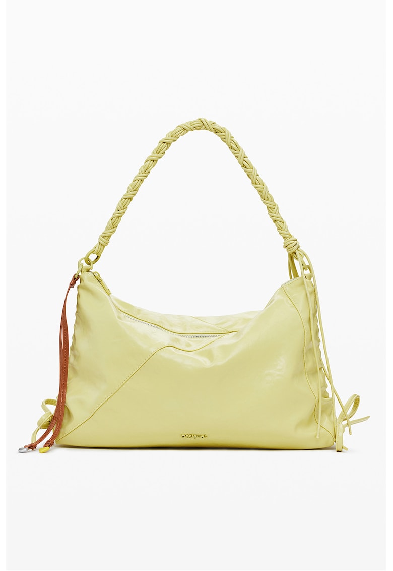 Geanta hobo din piele ecologica - Galben deschis