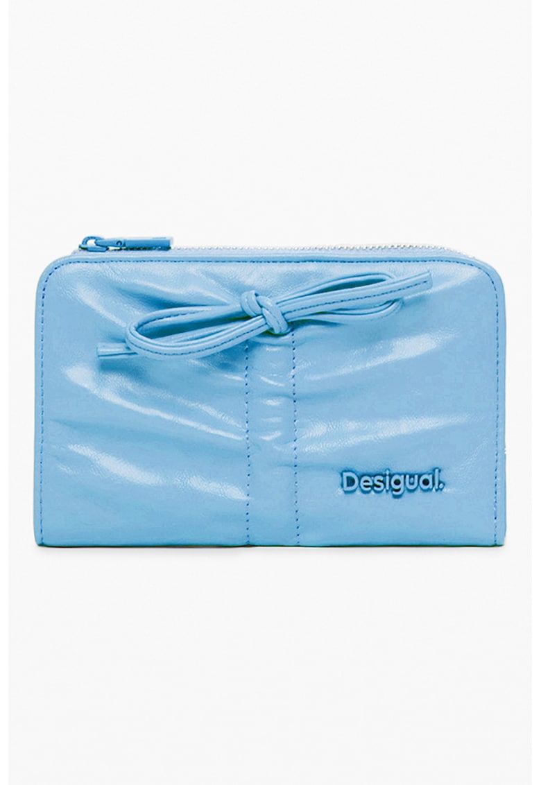 Portofel din piele ecologica cu logo - Albastru deschis