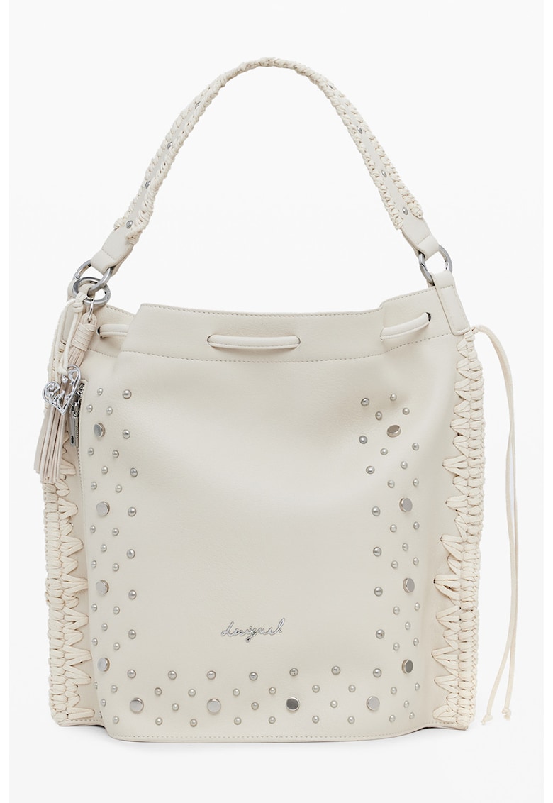 Rucsac cu nituri metalice - Alb murdar