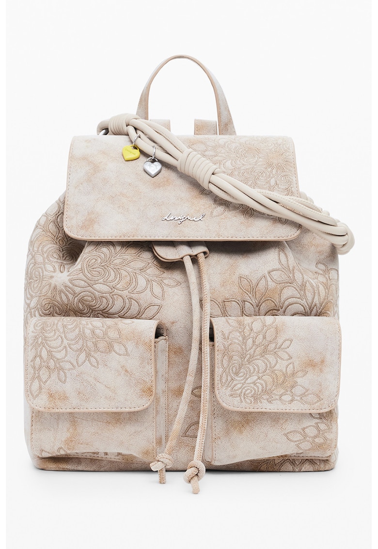 Rucsac din piele ecologica - Crem