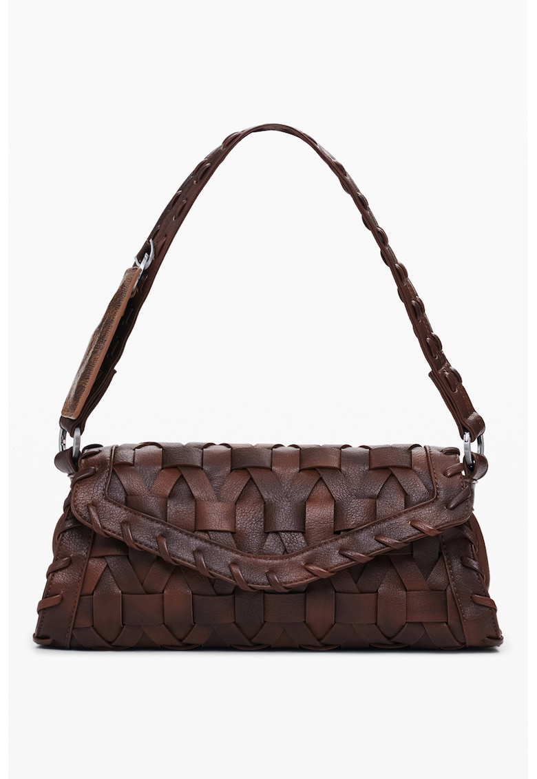 Geanta crossbody din piele ecologica - Maro