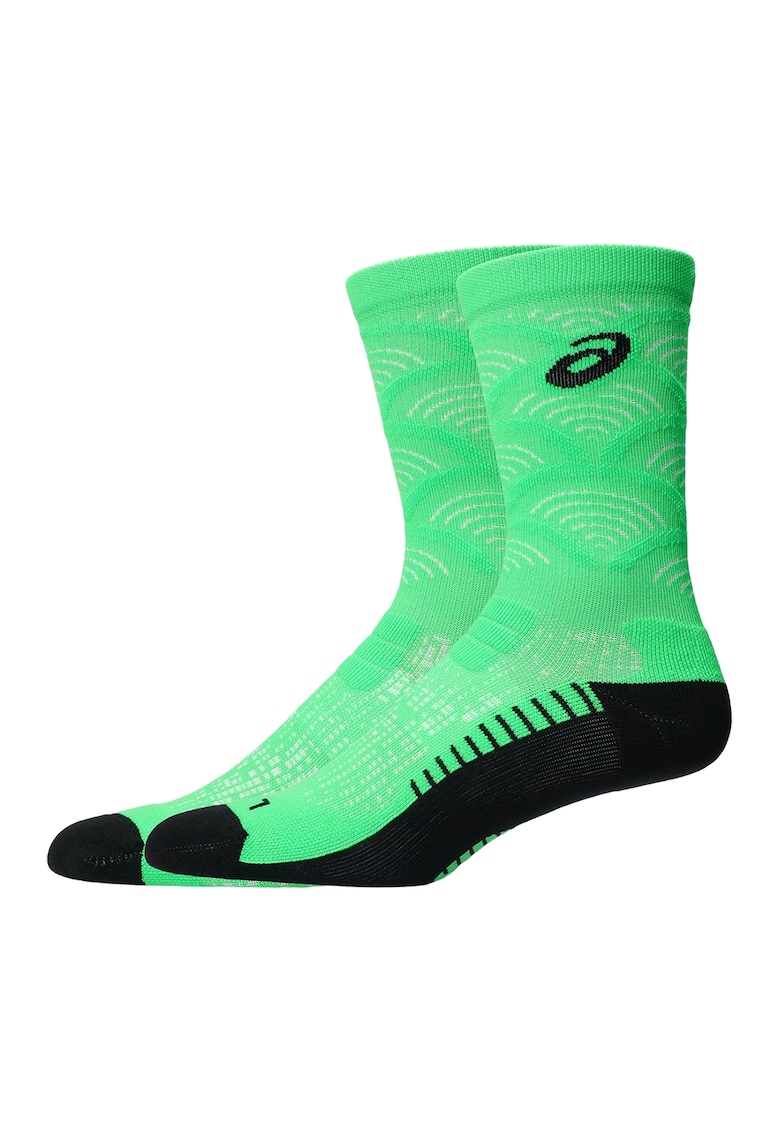 Sosete cu model - pentru alergare - Negru/Verde lime