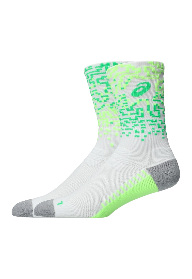 Sosete scurte unisex - pentru alergare - Alb/Verde lime
