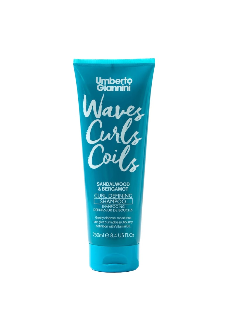 Sampon pentru definirea buclelor - cu parfum de santal si ulei de bergamota - Waves - Curls & Coils Wash - 250 ml