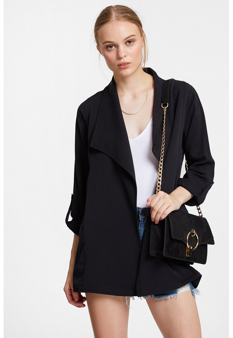 Sacou fara inchidere - Negru