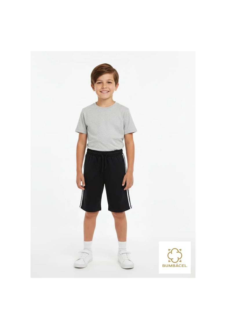 Pantaloni scurti cu imprimeu pentru baieti - din bumbac