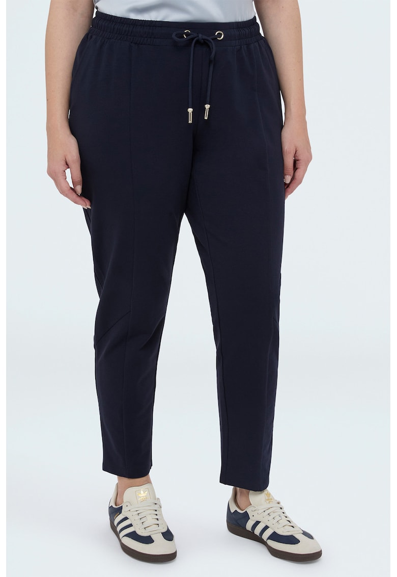 Pantaloni de trening cu croiala conica si talie ajustabila - Albastru ultramarin