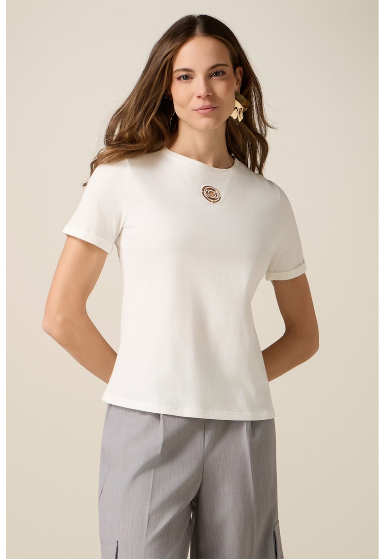 Tricou regular-fit din bumbac - Alb