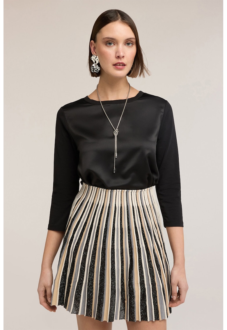 Bluza uni cu decolteu rotund - Negru