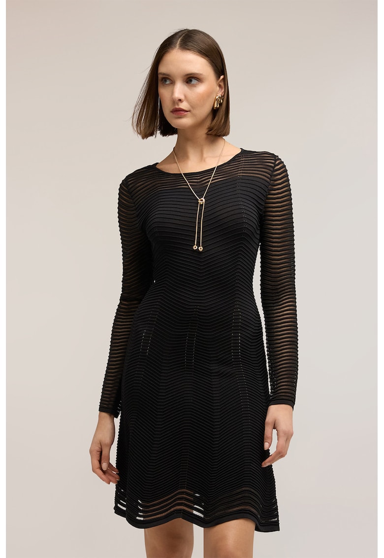Rochie scurta cu maneci lungi - Negru