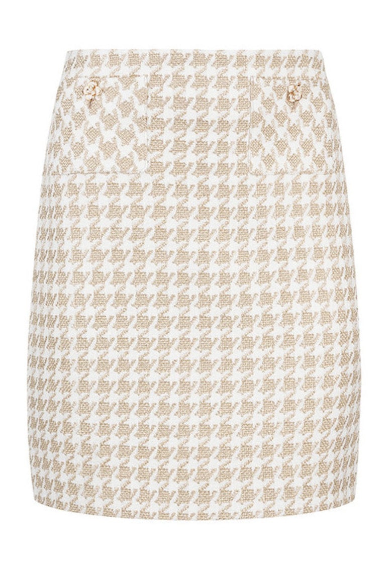 Fusta mini dreapta din tweed