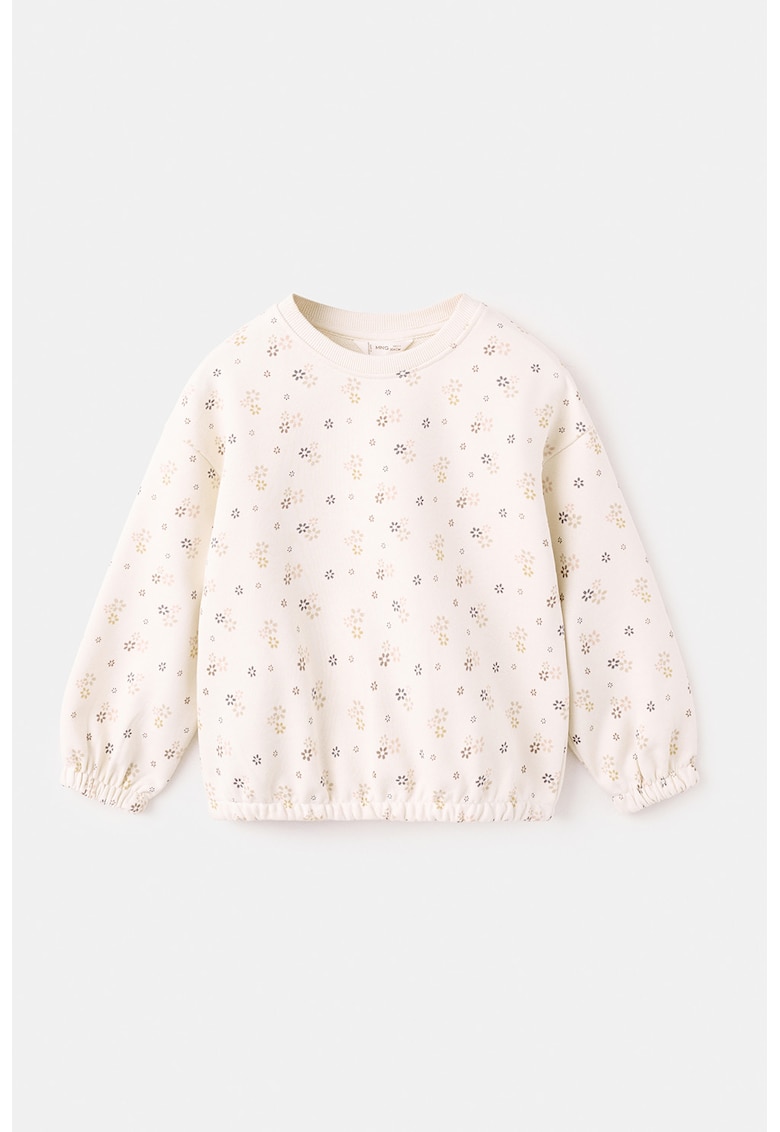 Bluza din bumbac cu model floral - Bej/Kaki/Crem