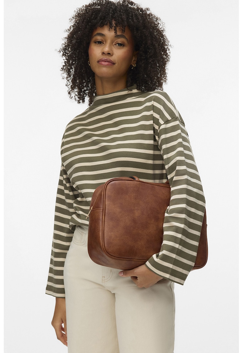 Bluza de bumbac organic - Kaki/Bej deschis