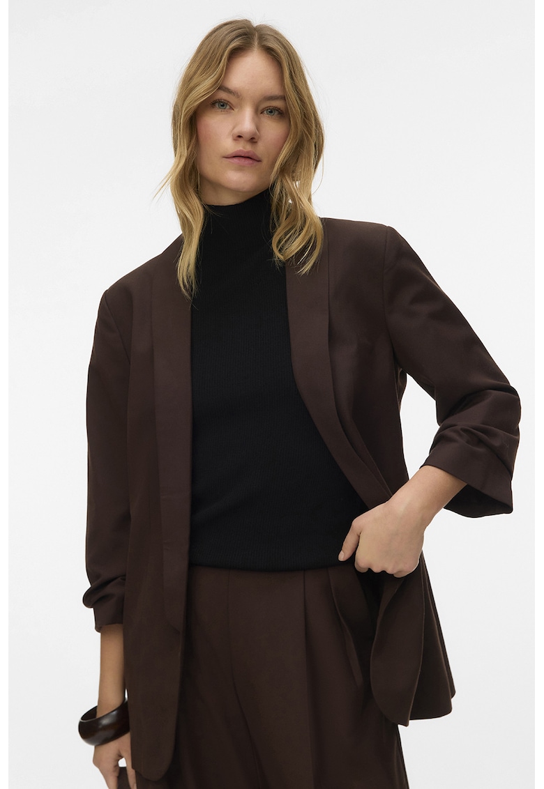 Sacou cu maneci 3/4 - Maro cognac
