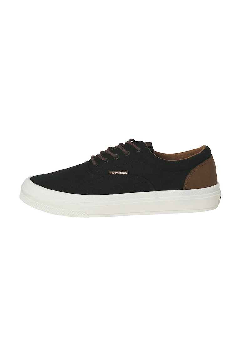 Pantofi sport din material textil cu sireturi - Gri antracit