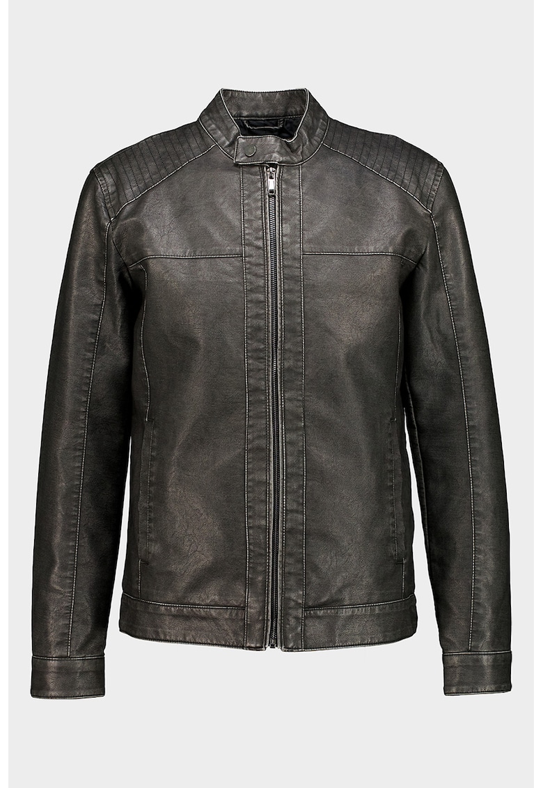 Jacheta de piele ecologica Mike - Gri antracit