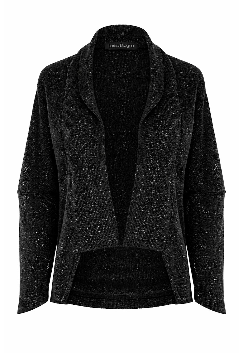Cardigan cu fir metalic - Negru/Argintiu
