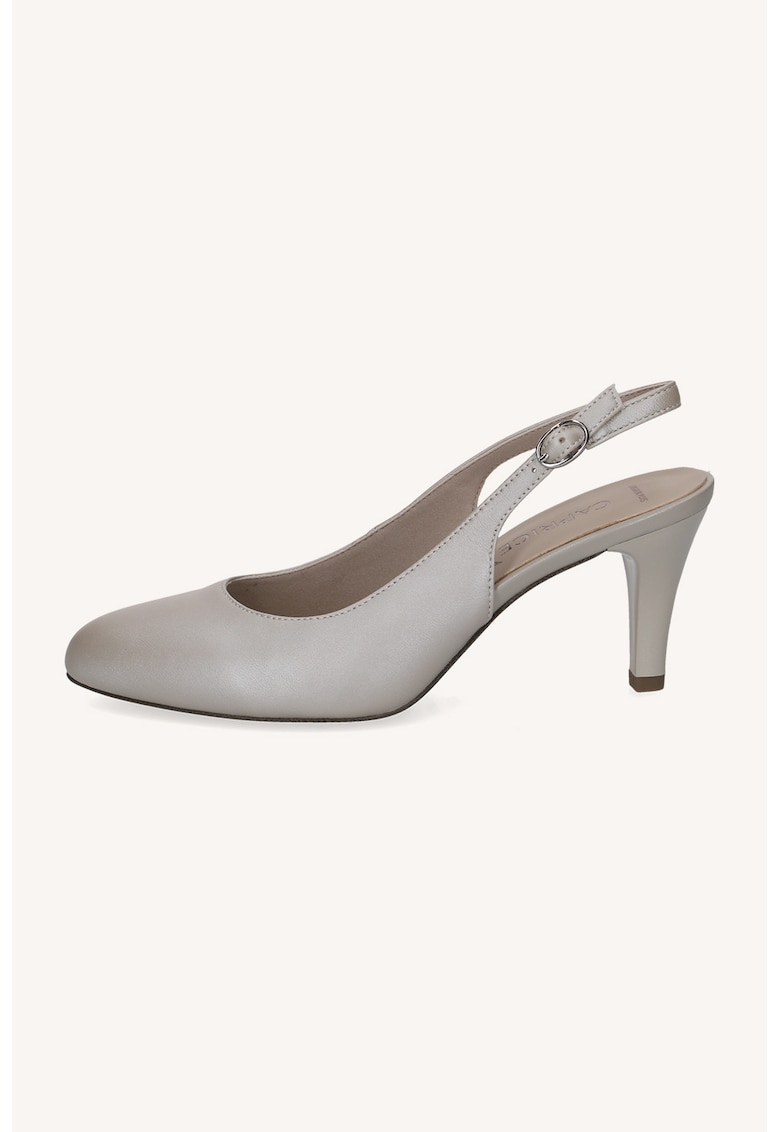 Pantofi slingback din piele cu catarama