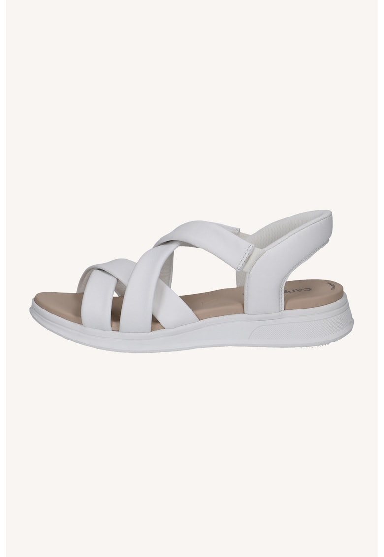 Sandale slip-on din piele - Alb optic