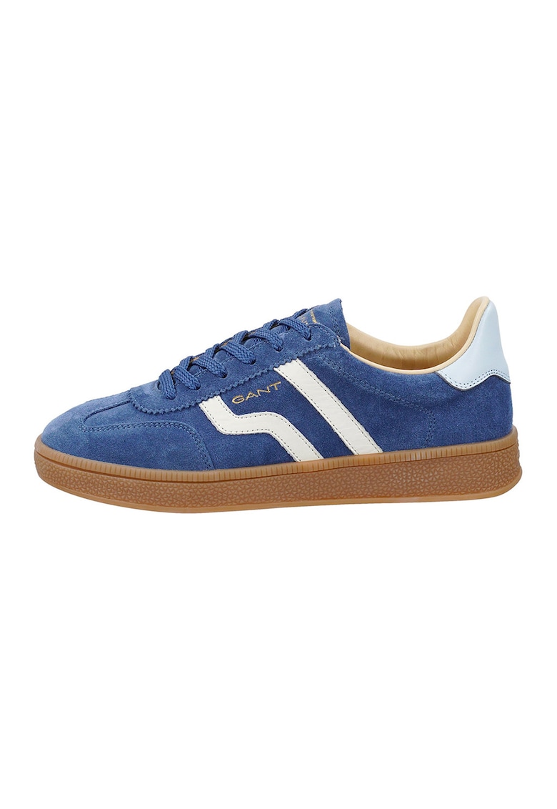 Pantofi sport din piele intoarsa cu garnituri contrastante din piele Cuzima - Alb/Albastru