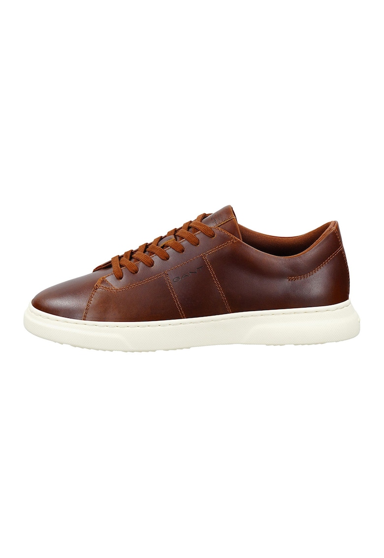 Pantofi sport din piele cu model uni Joree - Maro cognac