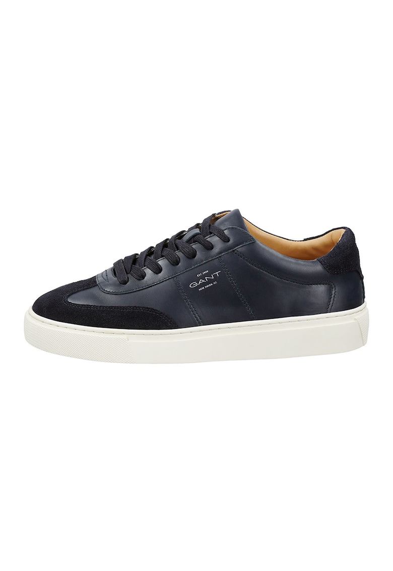Pantofi sport din piele cu garnituri din piele intoarsa McJulien - Bleumarin