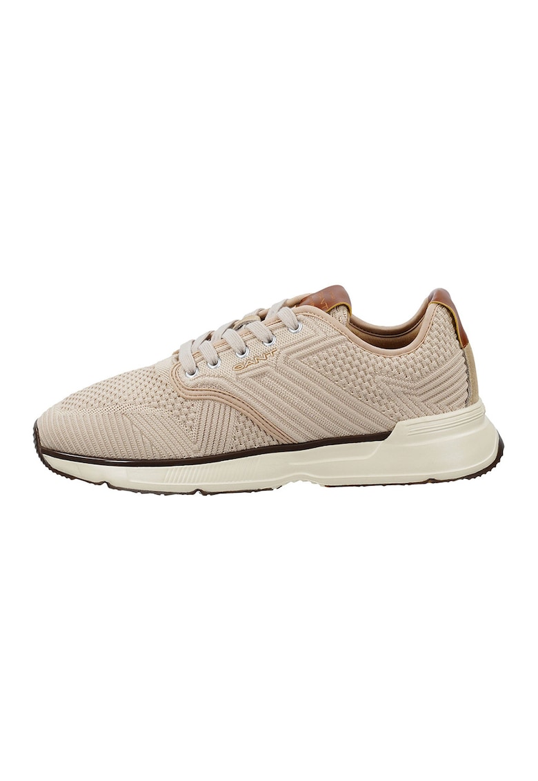 Pantofi sport din material textil cu insertii din piele Beeker - Bej