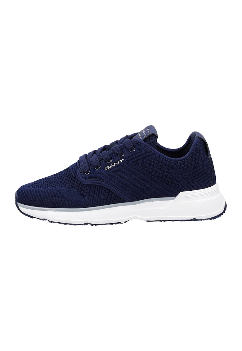 Pantofi sport din material textil cu insertii din piele Beeker - Bleumarin