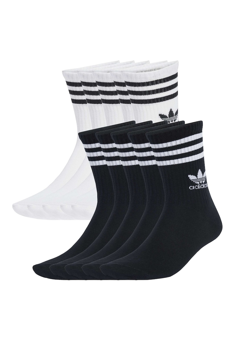 Sosete sport 3 Strip Crw - set 10 perechi - negru/alb 37-39EU