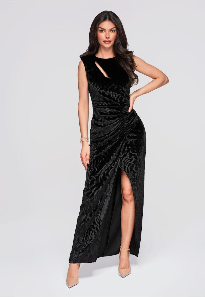 Rochie de seara maxi LA-OM-DLR290 - Negru