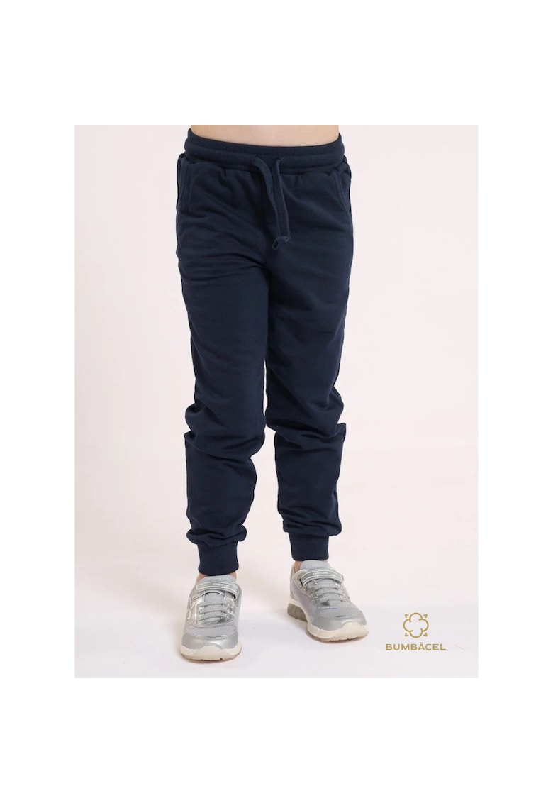 Pantaloni lungi fetite - bumbac - Albastru
