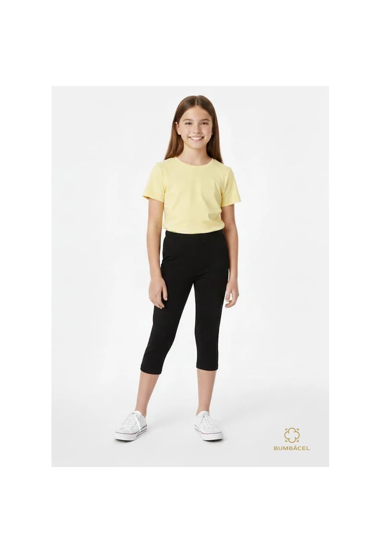 Pantaloni de tip leggings - elastici - din bumbac - pentru fete