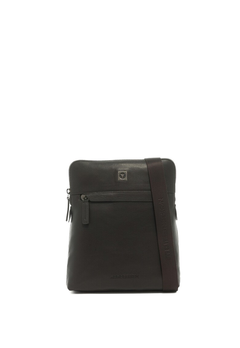 Geanta crossbody din piele Arborio - Maro inchis