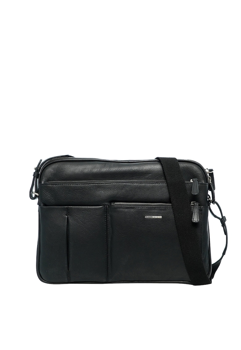 Geanta crossbody din piele Torino Nova - Negru