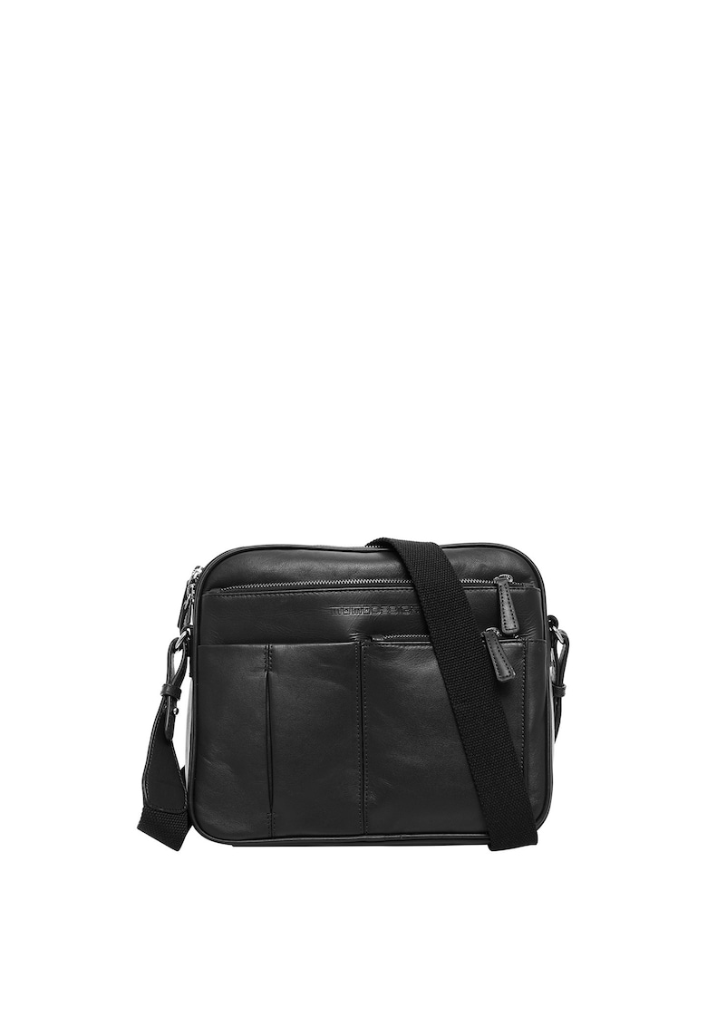 Geanta crossbody din piele Eldoria Pro - Negru