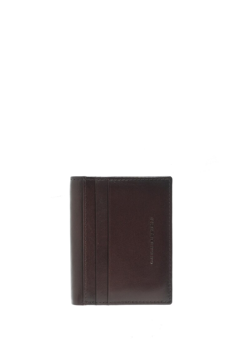 Portofel pliabil din piele Eldoro - Maro taupe