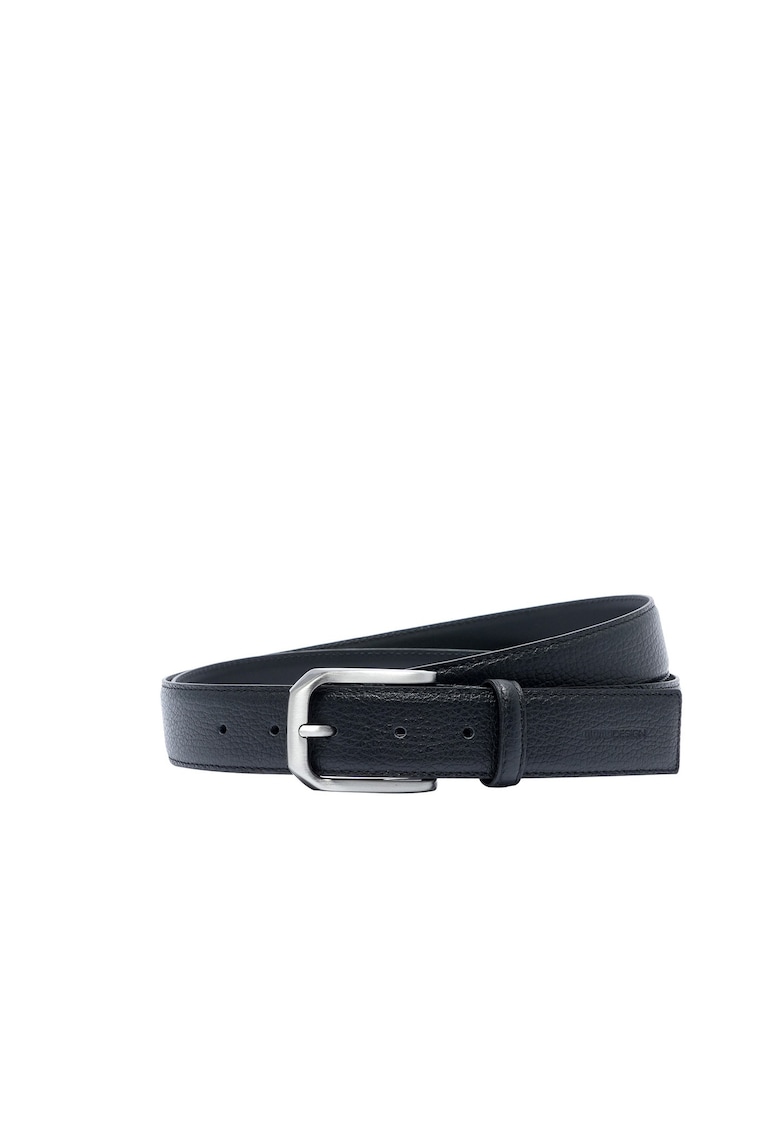 Curea din piele cu catarama clasica Alaric Lux - Negru