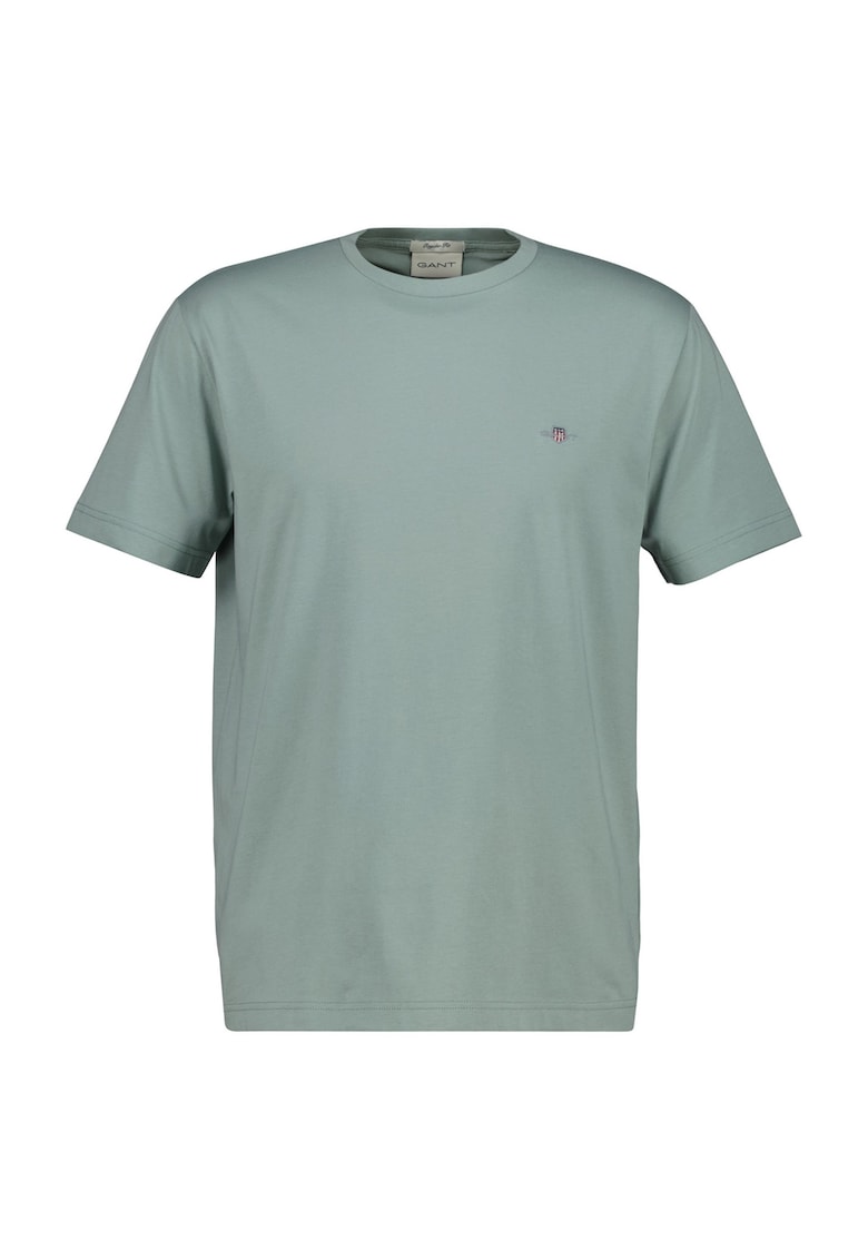 Tricou regular fit din bumbac Shield - Verde sparanghel