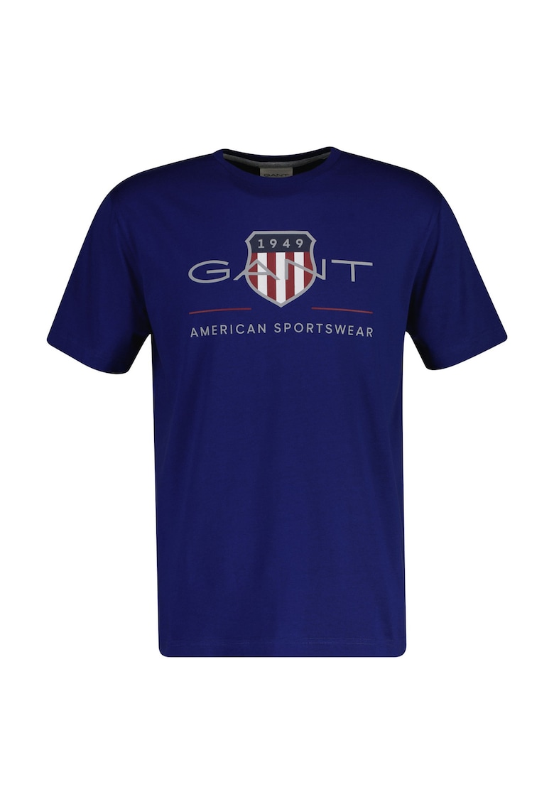 Tricou regular fit cu imprimeu logo Archive Shield - Gri/Rosu inchis/Albastru indigo