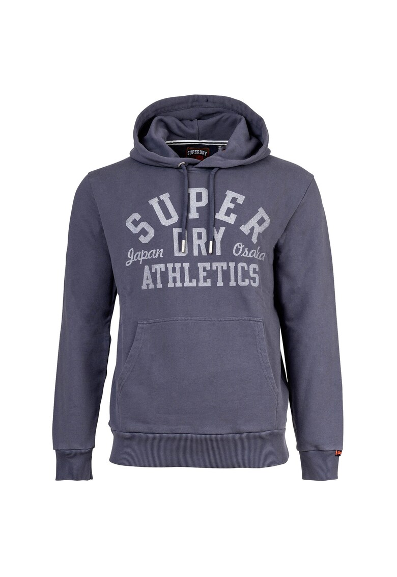 SUPERDRY - Hanorac cu buzunar kangaroo Athletic Essential - Gri inchis