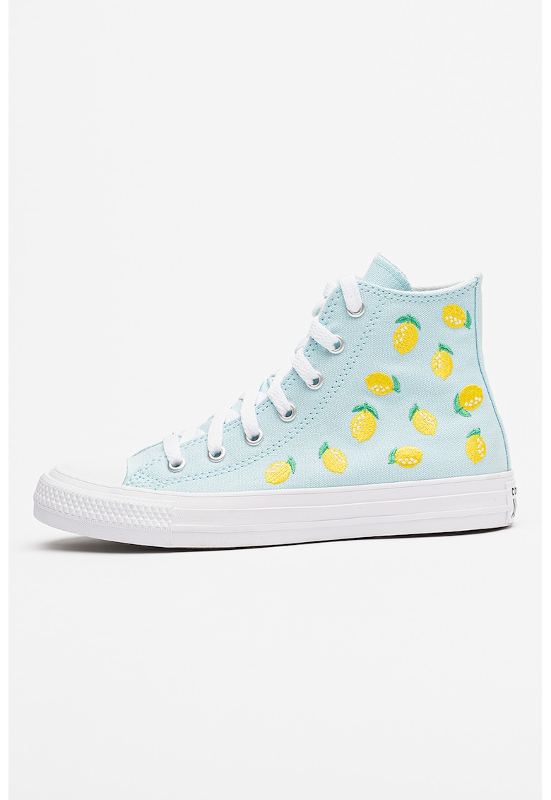 Tenisi inalti Chuck Taylor All Star Citrus cu varf intarit - Albastru pastel/Galben