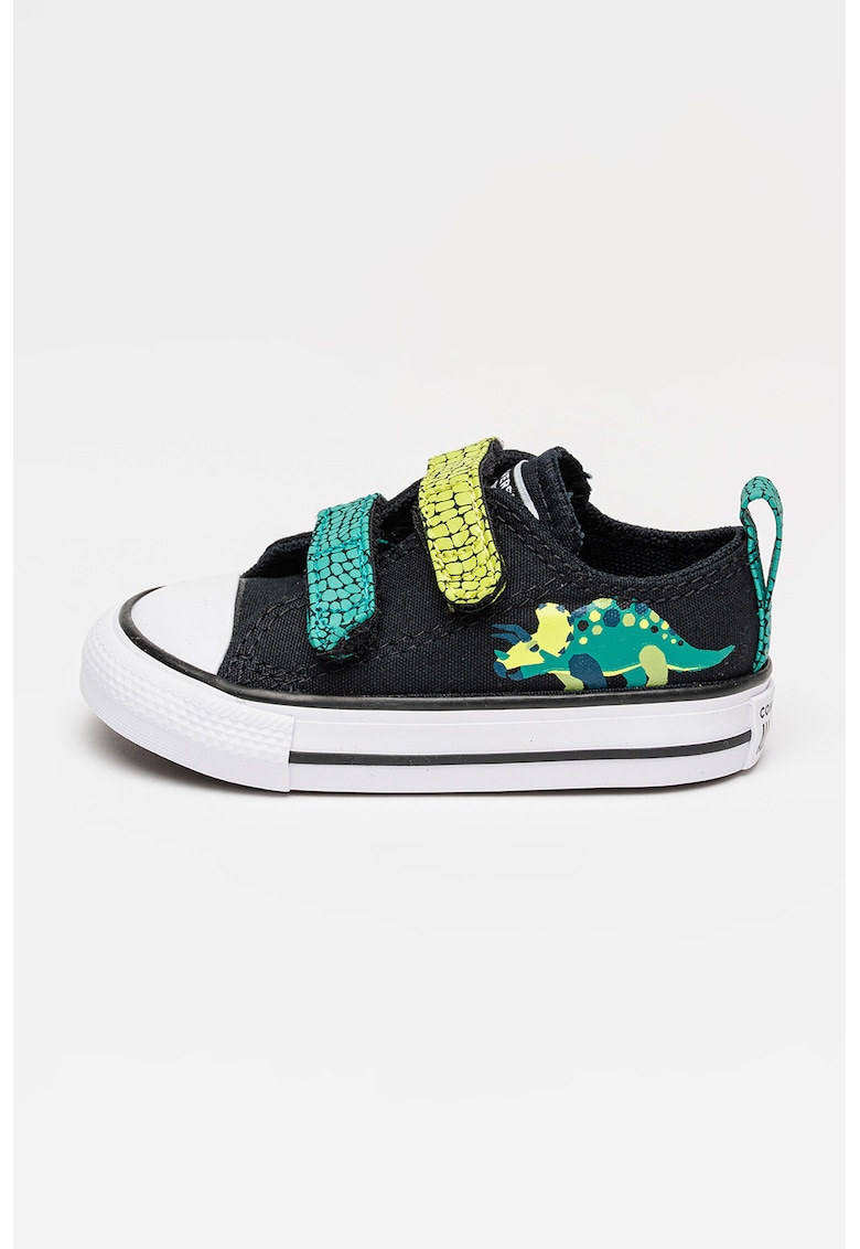 Pantofi sport cu inchidere velcro Chuck Taylor All Star Dinos Easy On - Verde/Negru