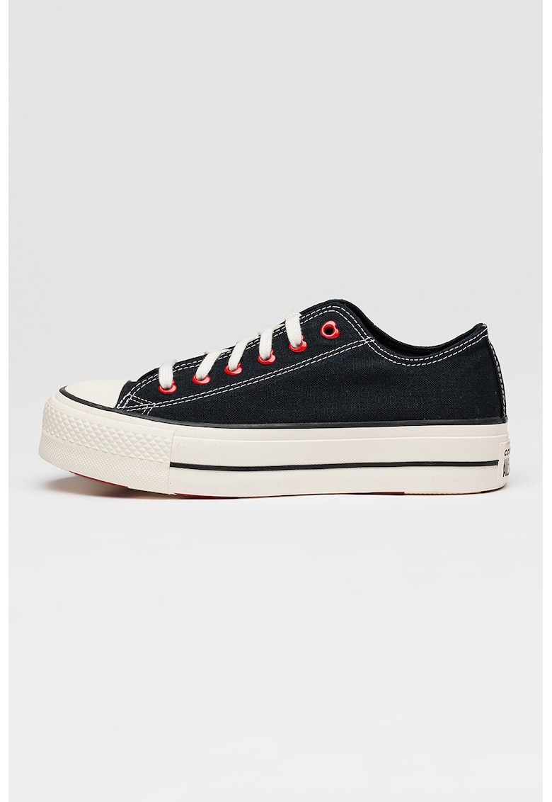 Tenisi low-cut din material textil Chuck Taylor All Star Lift cu platforma - Negru