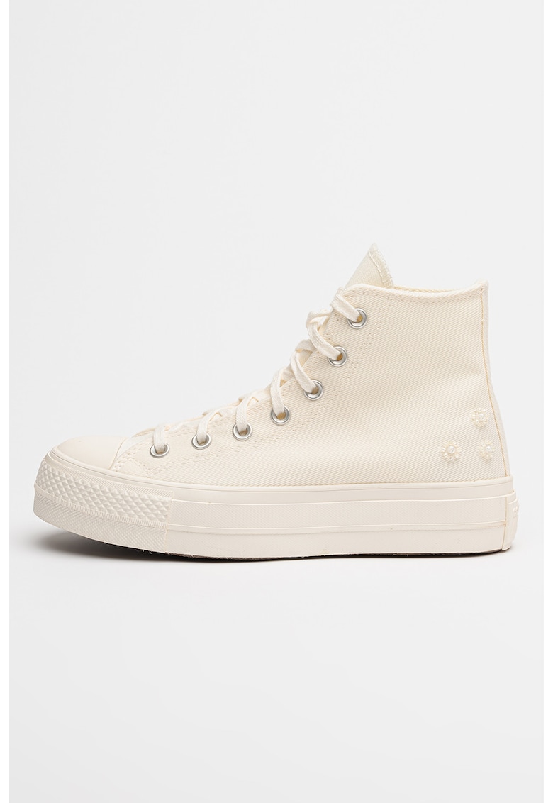 Tenisi inalti Chuck Taylor All Star cu varf intarit - Alb/Negru